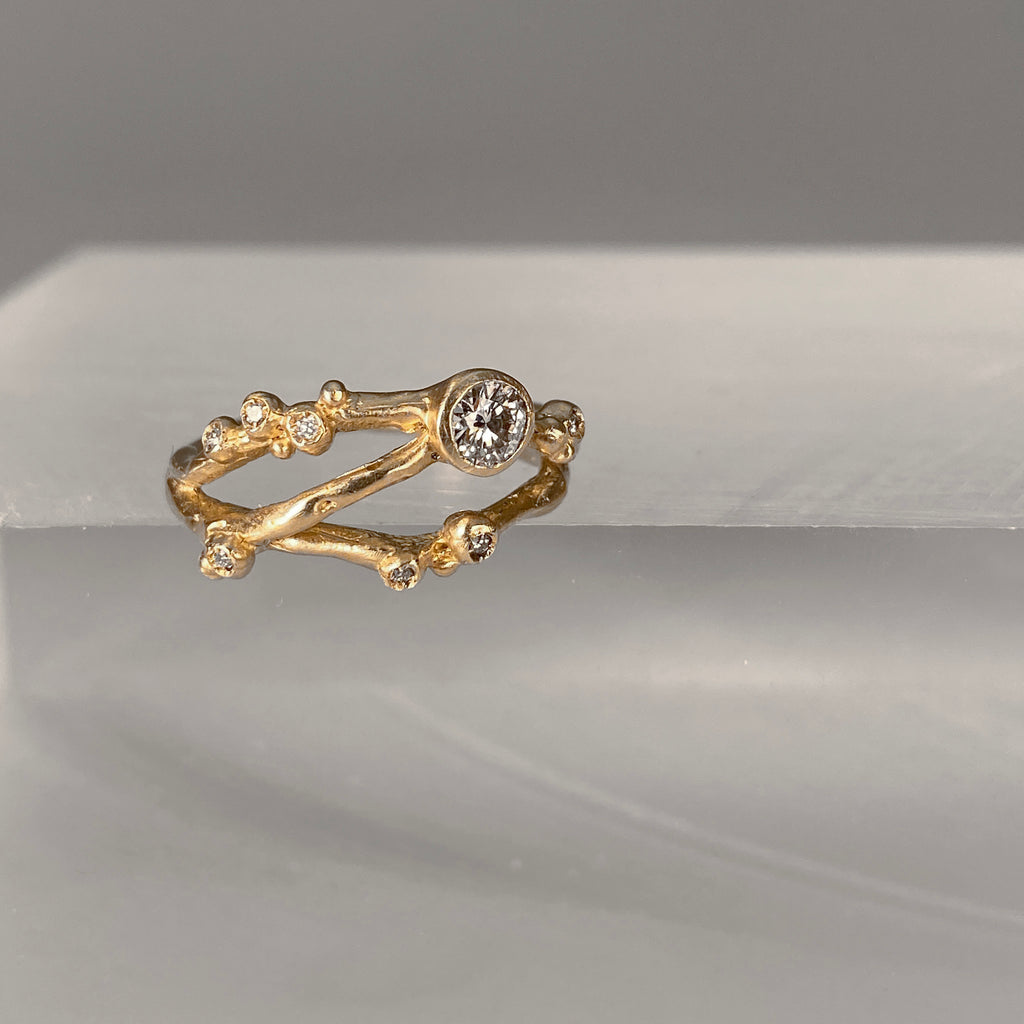encrusted 3 branch solitaire