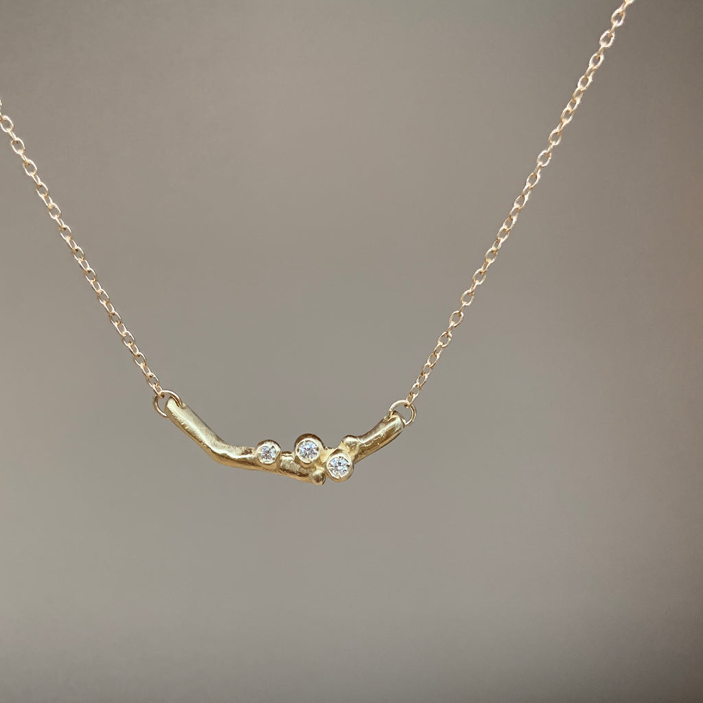 encrusted tiny branch